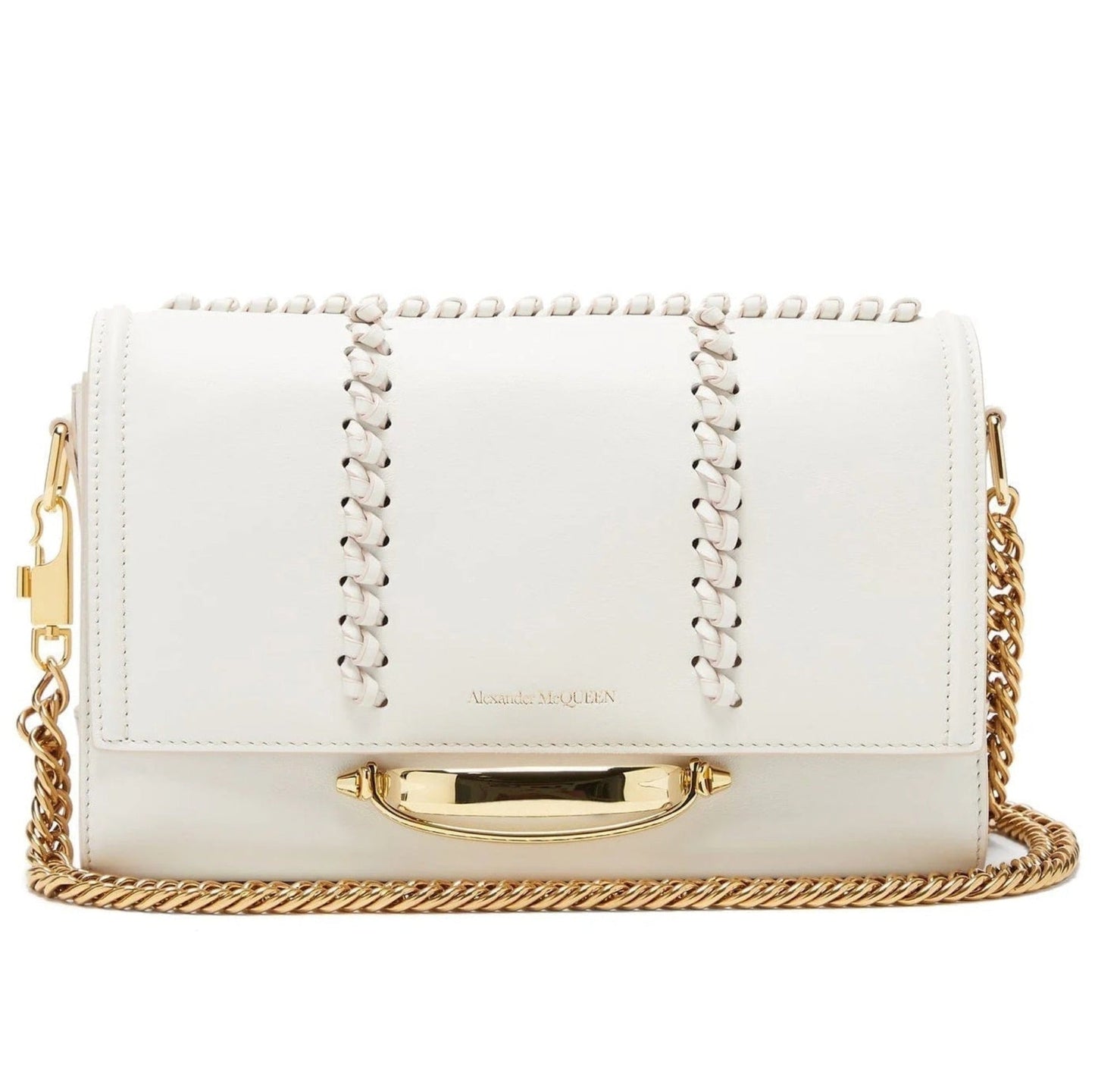 Elegant Alexander McQueen Whipstitch Leather Shoulder Bag -   Shop Bags LLC 