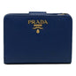 Elegant Prada Blue Wallet with Coin Pouch - Stylish & Compact -   Shop Bags LLC 