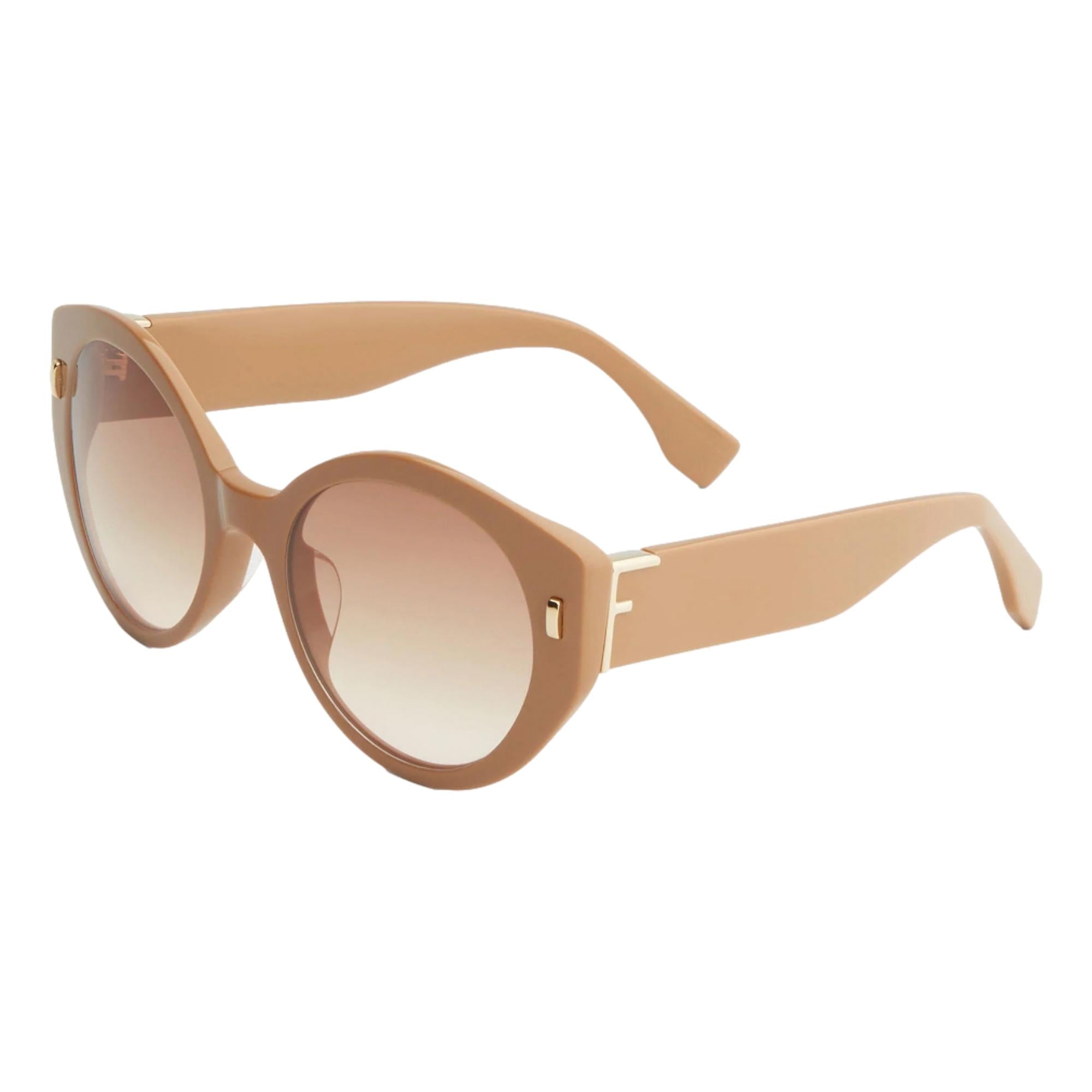 Elegant Round Frame Tinted Sunglasses by Fendi - Shop Now -   Shop Bags 