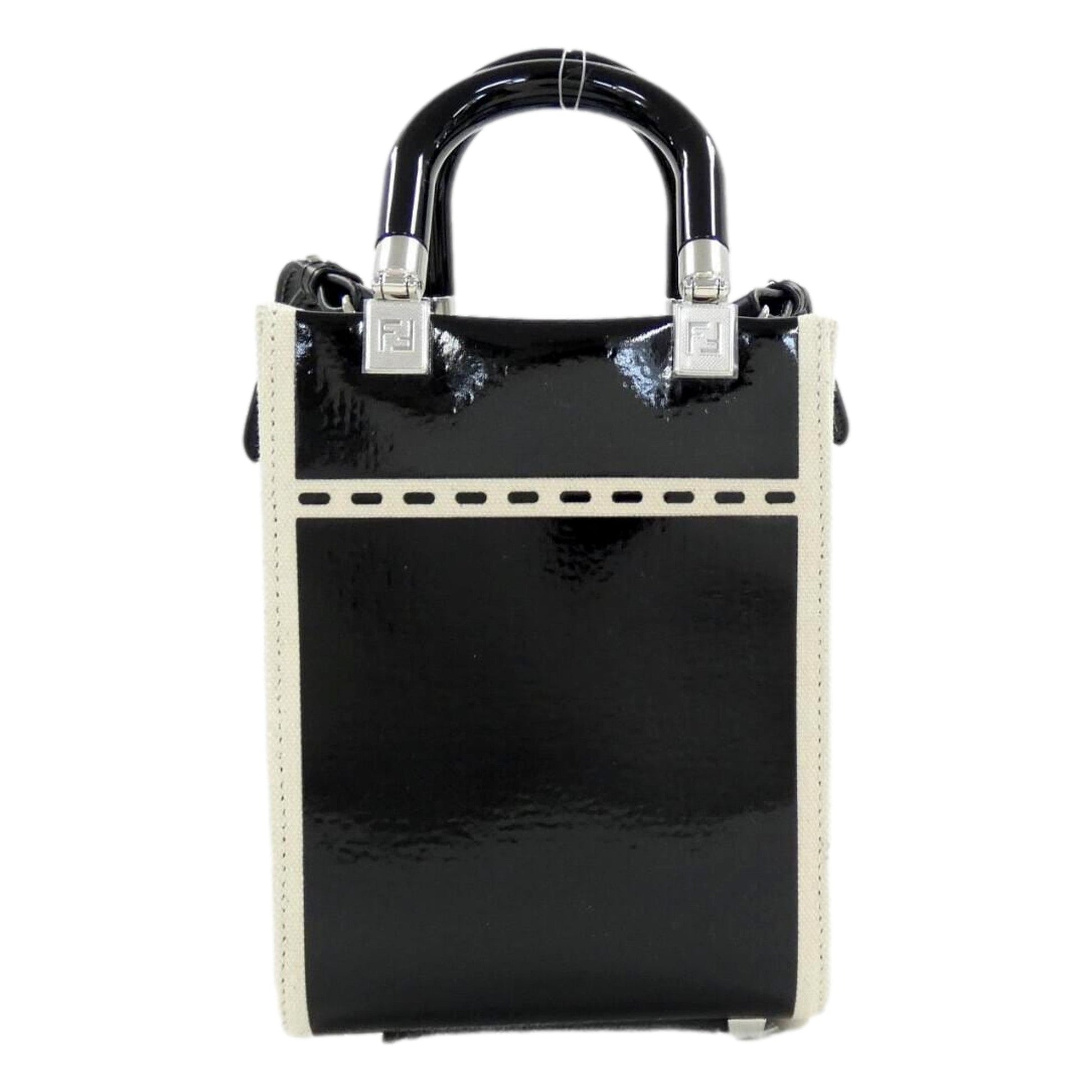 FENDI FF Mini Tote Bag | Crossbody Black Bag | Leather & Canvas -   Shop Bags LLC 