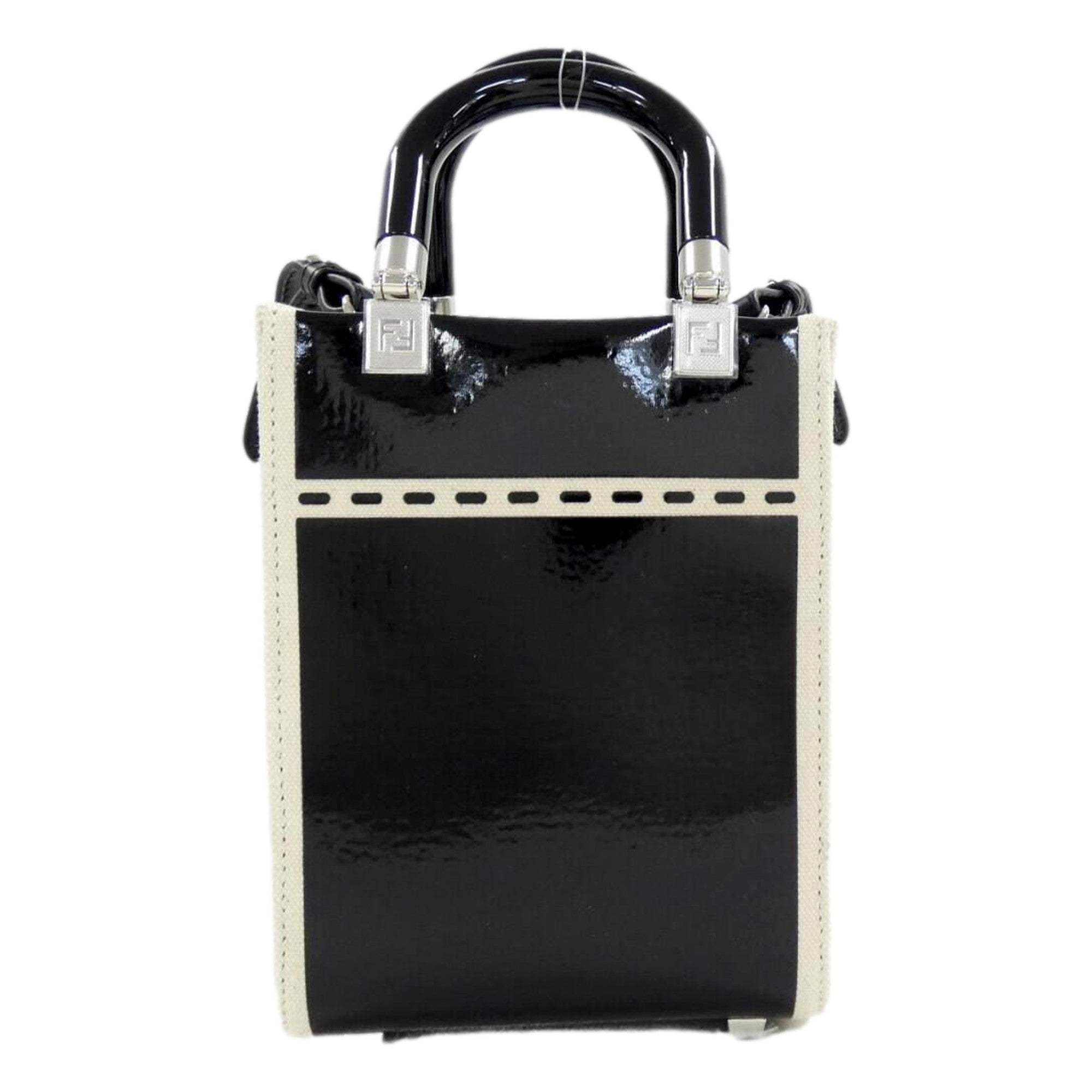 FENDI FF Mini Tote Bag | Crossbody Black Bag | Leather & Canvas -   Shop Bags LLC 