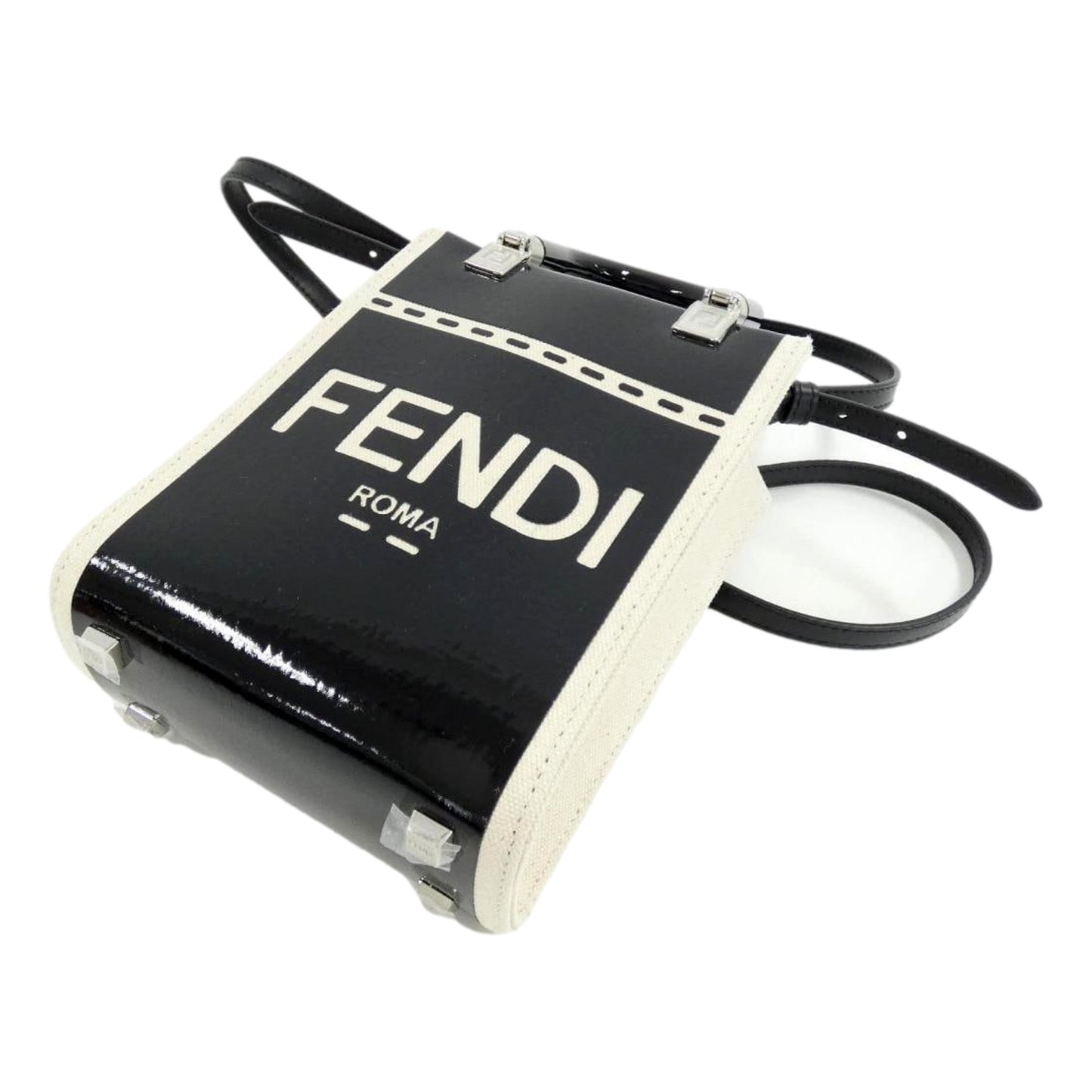 FENDI FF Mini Tote Bag | Crossbody Black Bag | Leather & Canvas -   Shop Bags LLC 