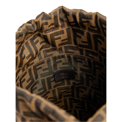 FENDI Mini Bucket Bag - Luxurious Canvas & Leather Iconic FF Logo Bag -   Shop Bags LLC 