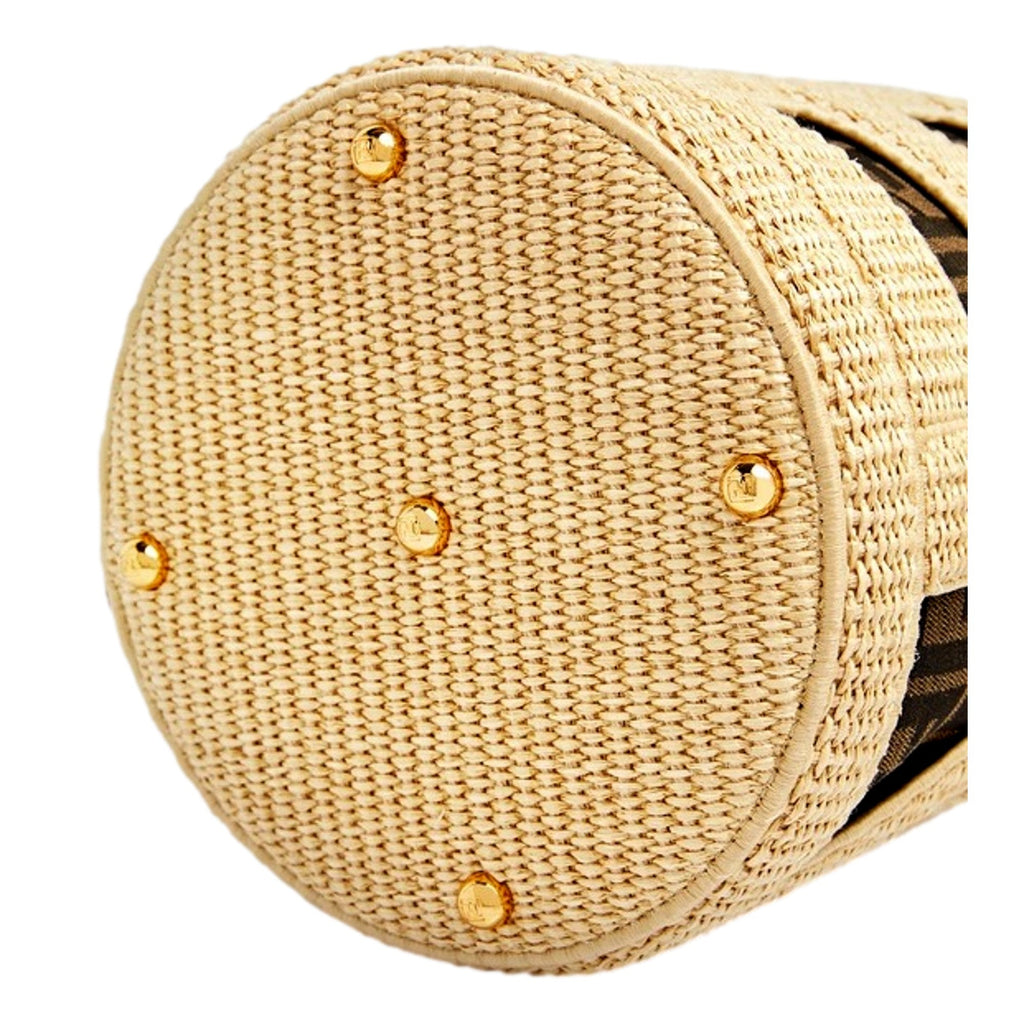 FENDI Mini Bucket Bag - Luxurious Canvas & Leather Iconic FF Logo Bag -   Shop Bags LLC 