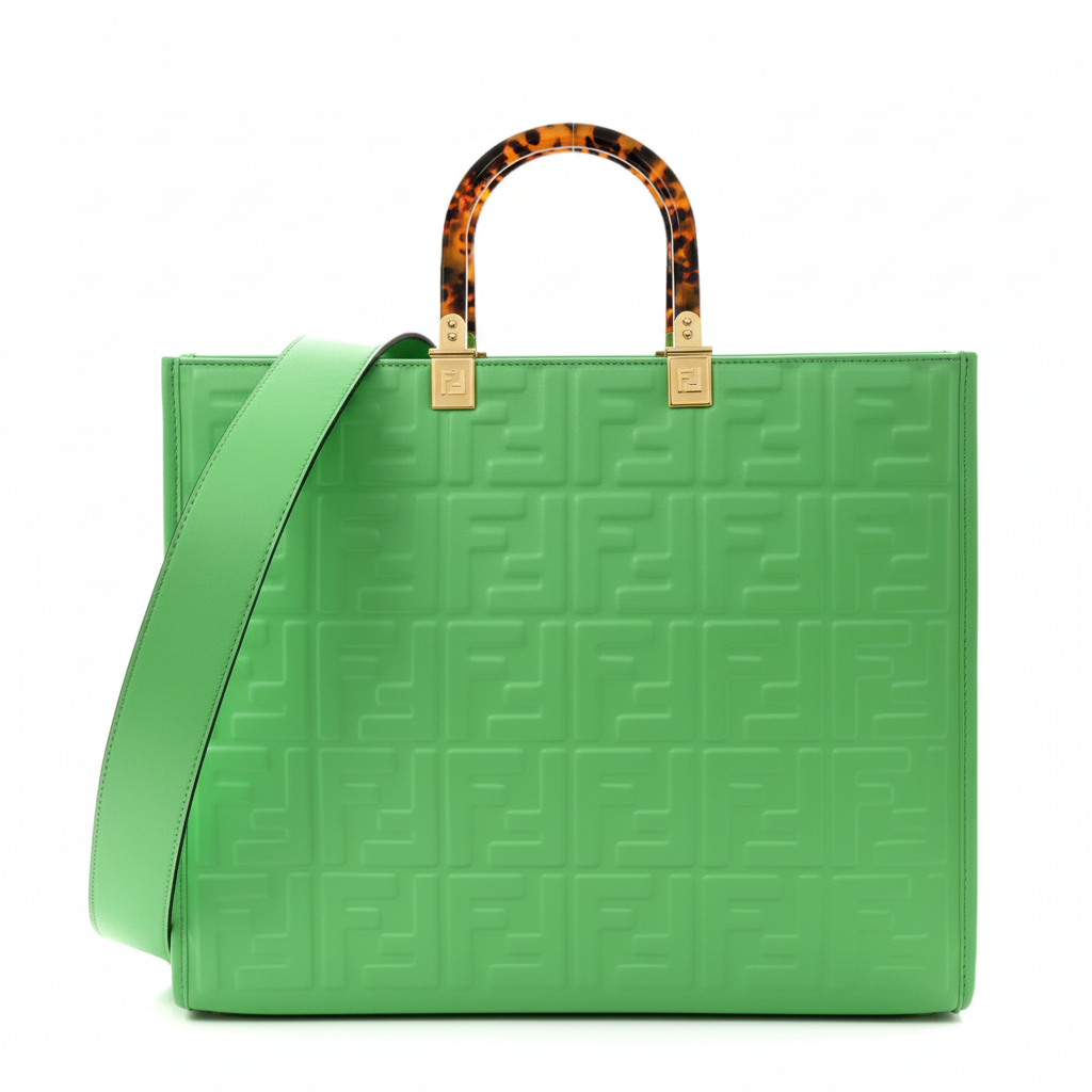 Fenadi Bag: Luxurious Edamame Green Medium Tote Bag for Elegant Use -   Shop Bags LLC 
