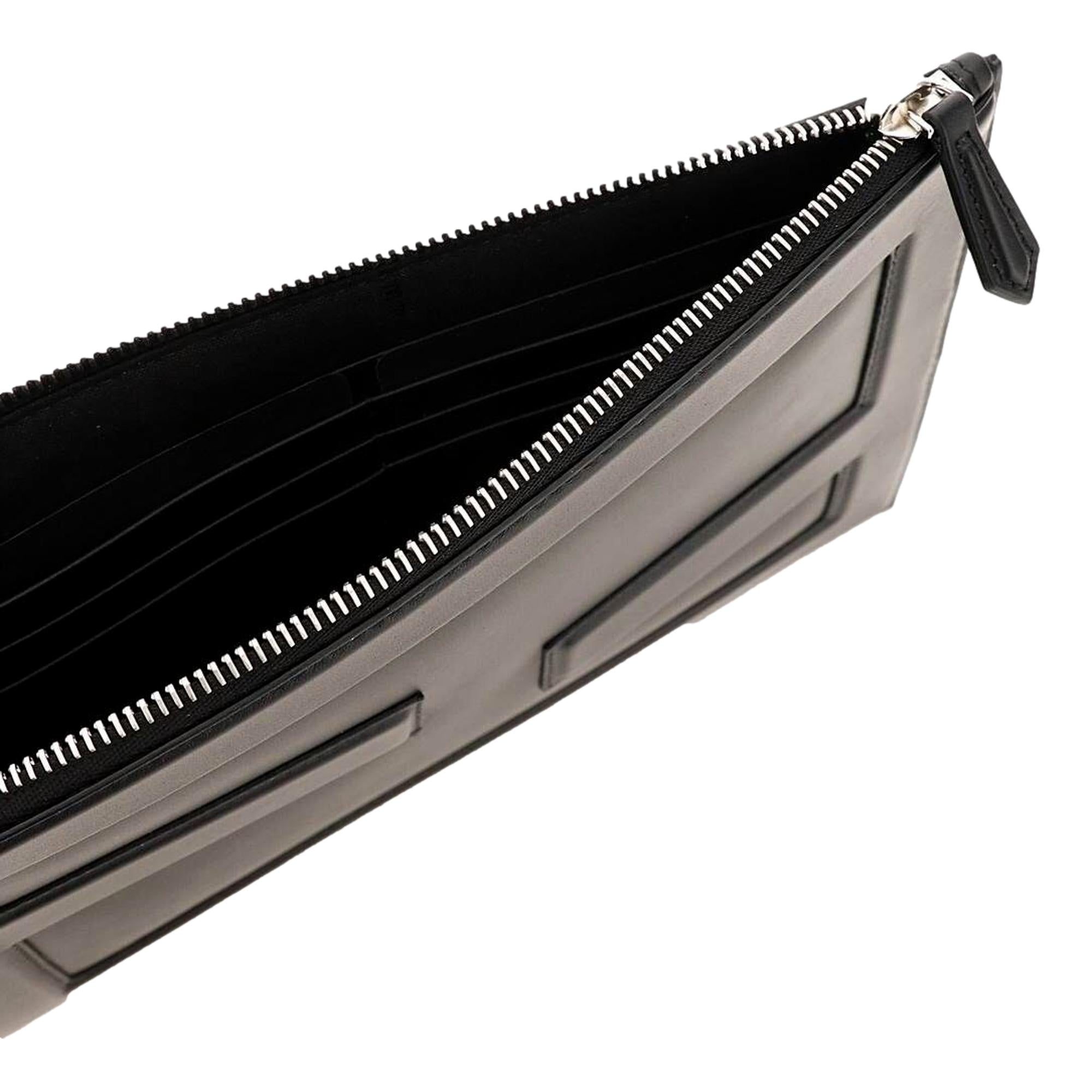 Fendi Baguette Black Calf Leather Embossed Clutch -   Shop Bags LLC 