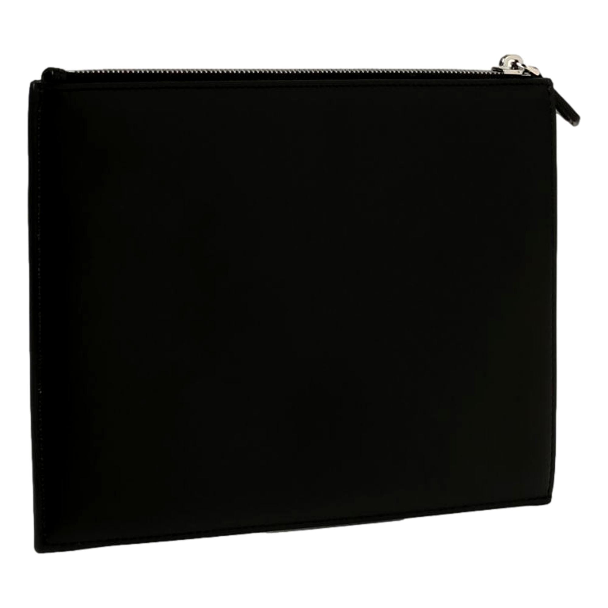 Fendi Baguette Black Calf Leather Embossed Clutch -   Shop Bags LLC 