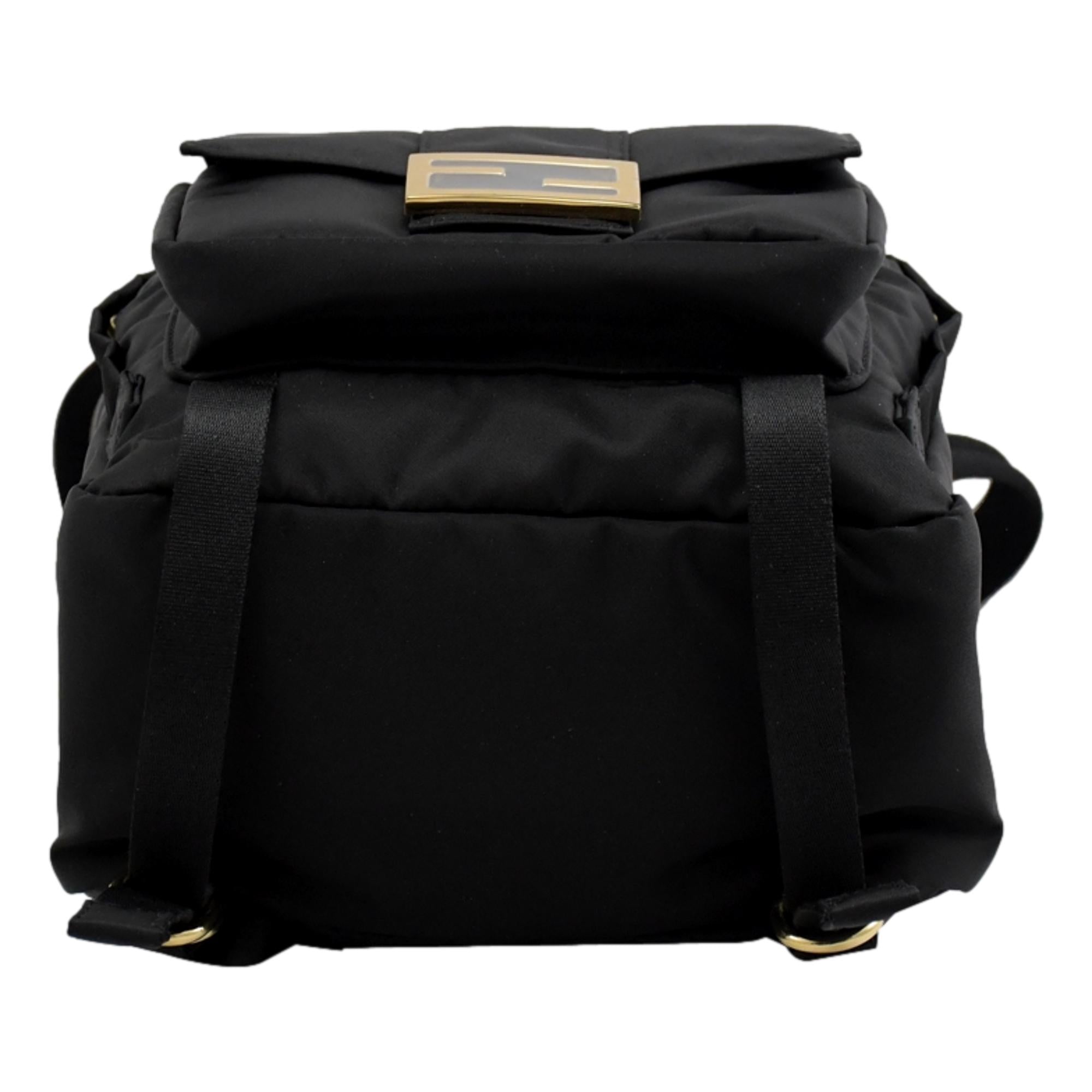 Fendi Baguette Black Nylon Backpack - Travel in Style -  