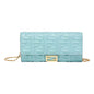 Fendi Baguette FF Lambskin Wallet - Luxurious Light Blue Crossbody -   Shop Bags LLC 