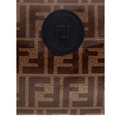 Fendi Canvas Flat Zipper Pouch Clutch - Timeless Zucca Design -   Shop Bags LLC