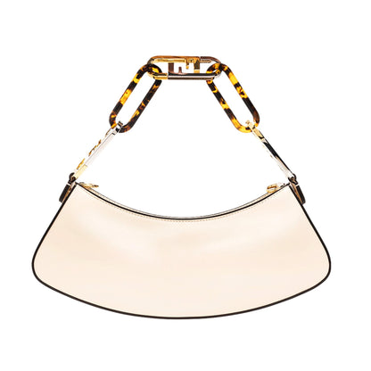 Fendi Croissant Small Leather Shoulder Bag - Chic Ivory Calfskin -   Shop Bags LLC 