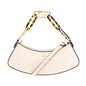 Fendi Croissant Small Leather Shoulder Bag - Chic Ivory Calfskin -   Shop Bags LLC 
