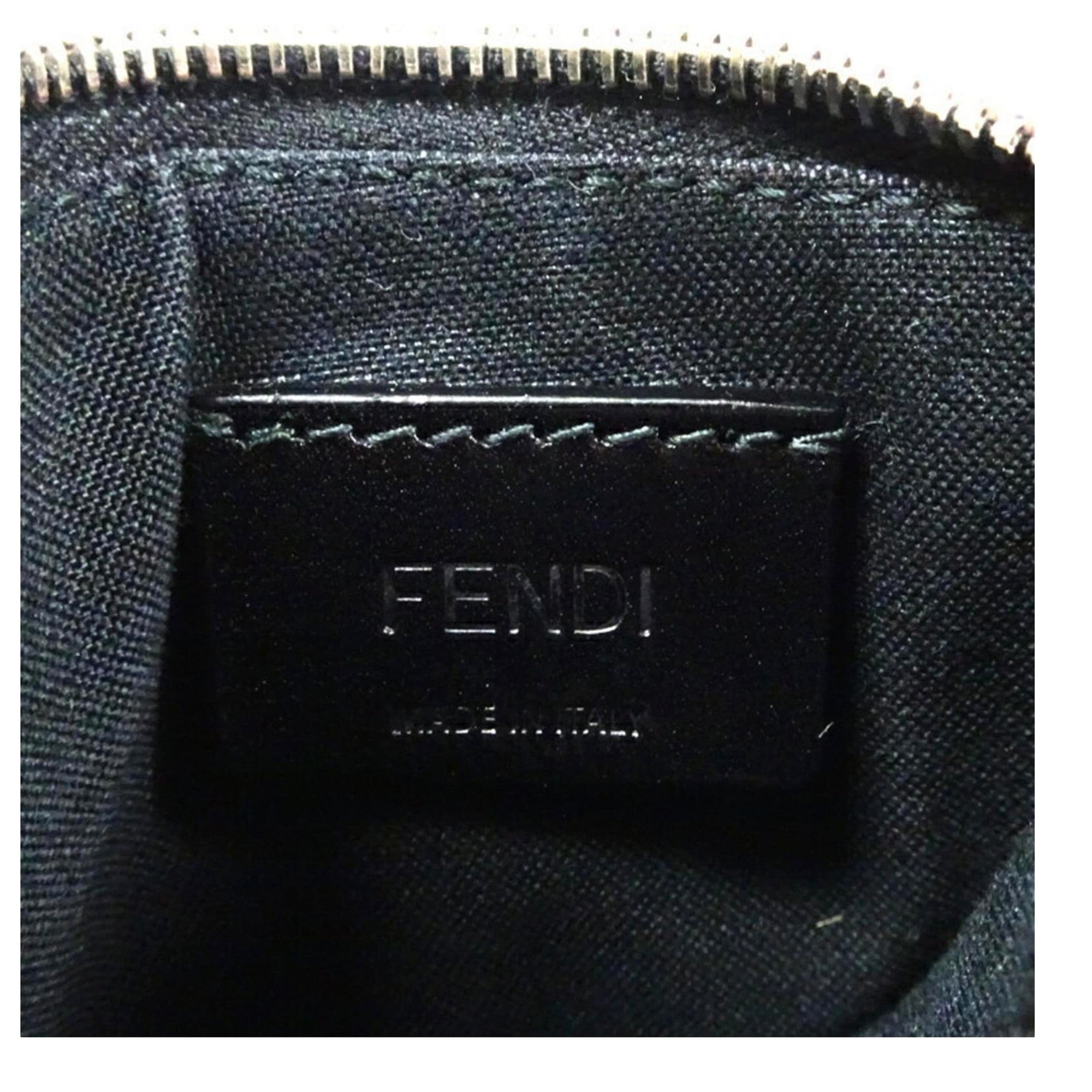 Fendi Diagonal Black Sunflower Yellow Calf Leather Coincase Keychain Wallet -   Shop Bags LLC