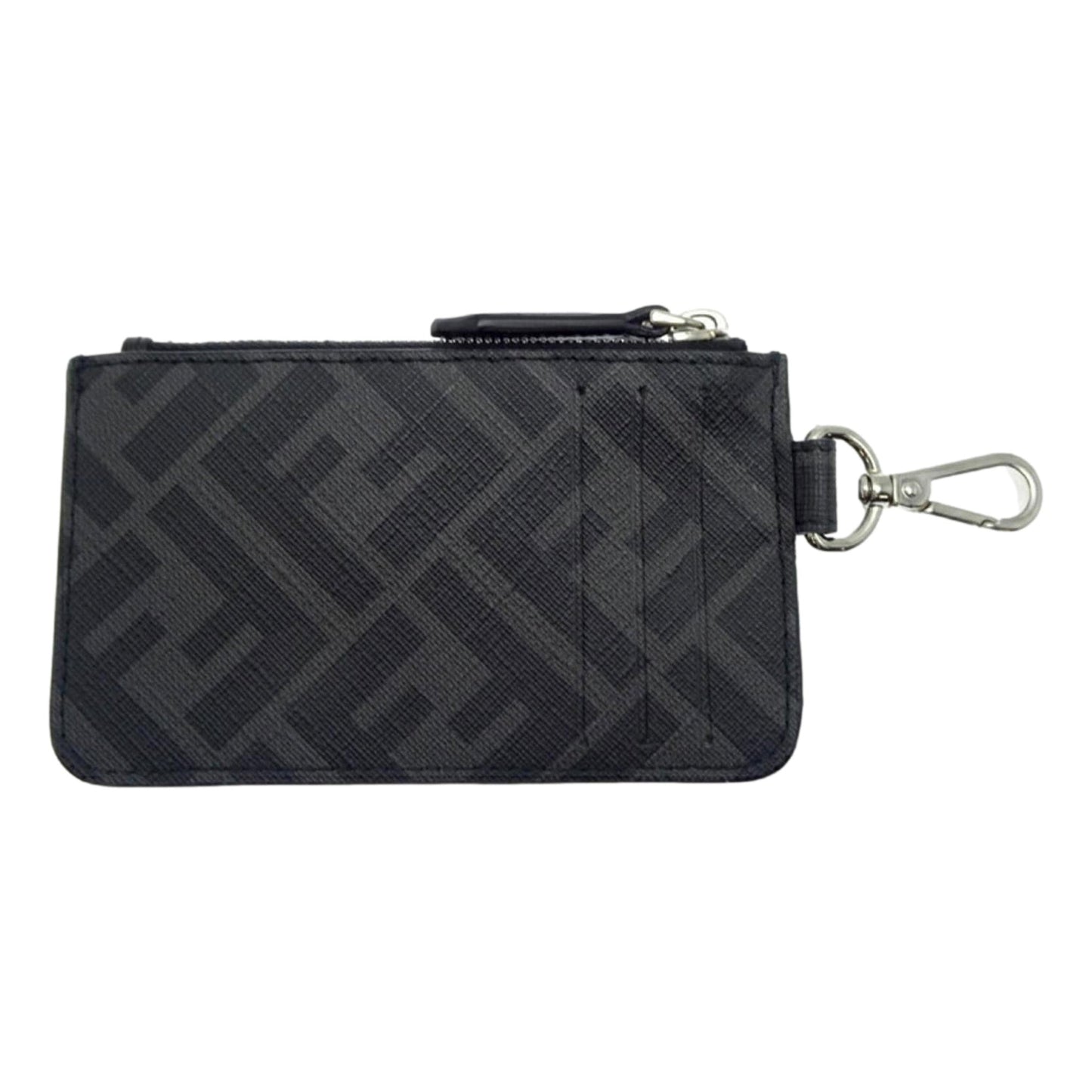 Fendi Diagonal Black Sunflower Yellow Calf Leather Coincase Keychain Wallet -   Shop Bags LLC