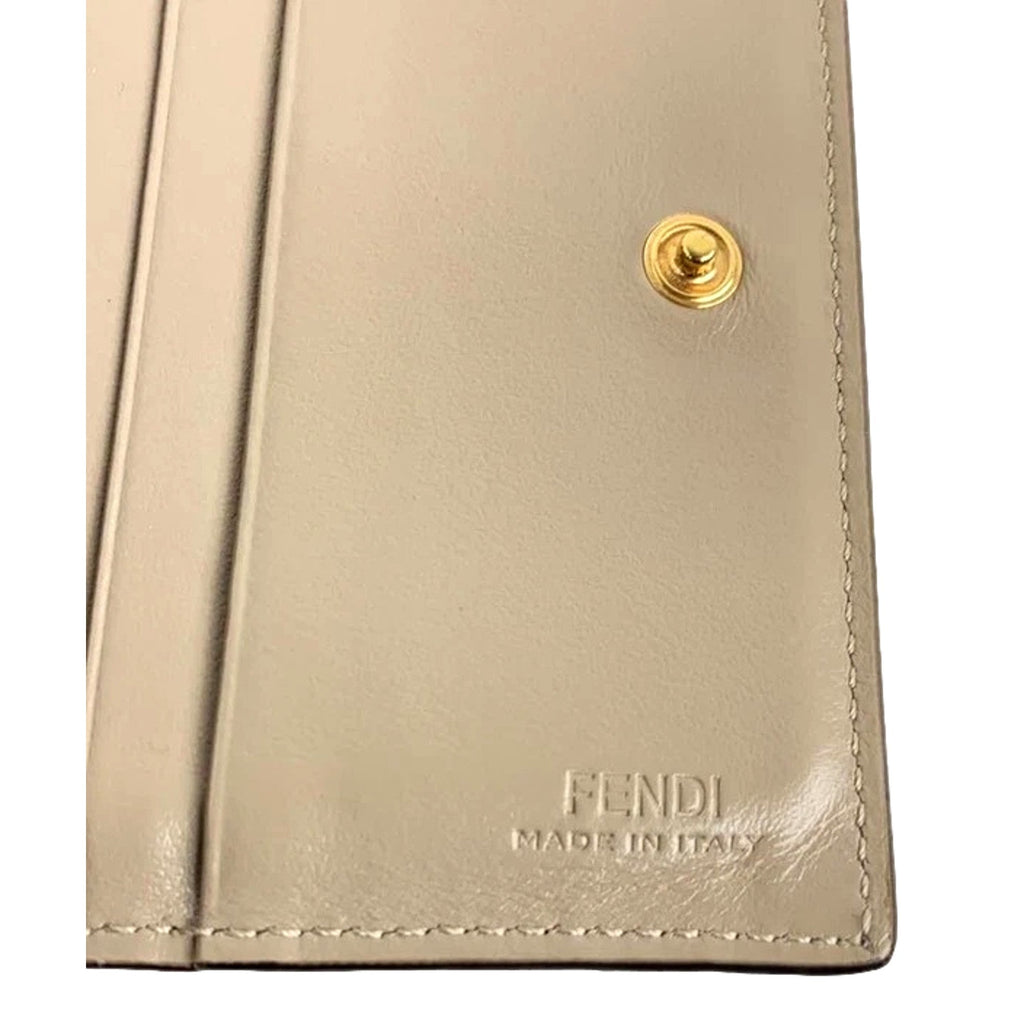 Fendi F: Tortora Gray Leather Bifold Wallet - Italian Craftsmanship -   Shop Bags LLC