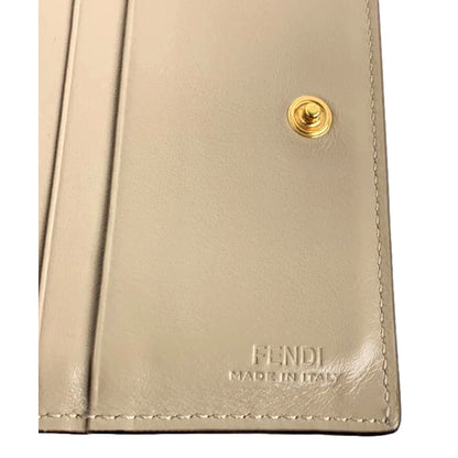 Fendi F: Tortora Gray Leather Bifold Wallet - Italian Craftsmanship -   Shop Bags LLC