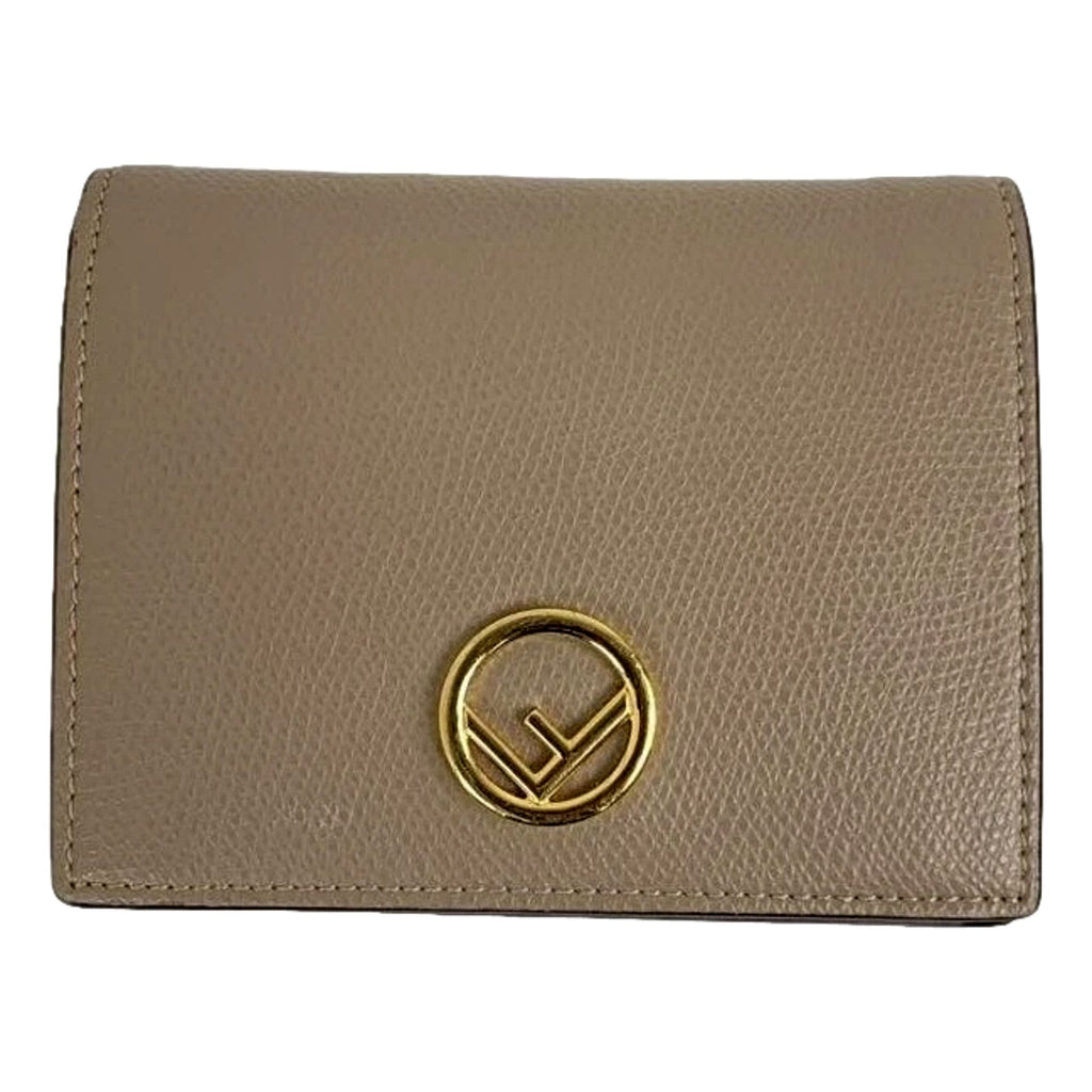 Fendi F: Tortora Gray Leather Bifold Wallet - Italian Craftsmanship -   Shop Bags LLC