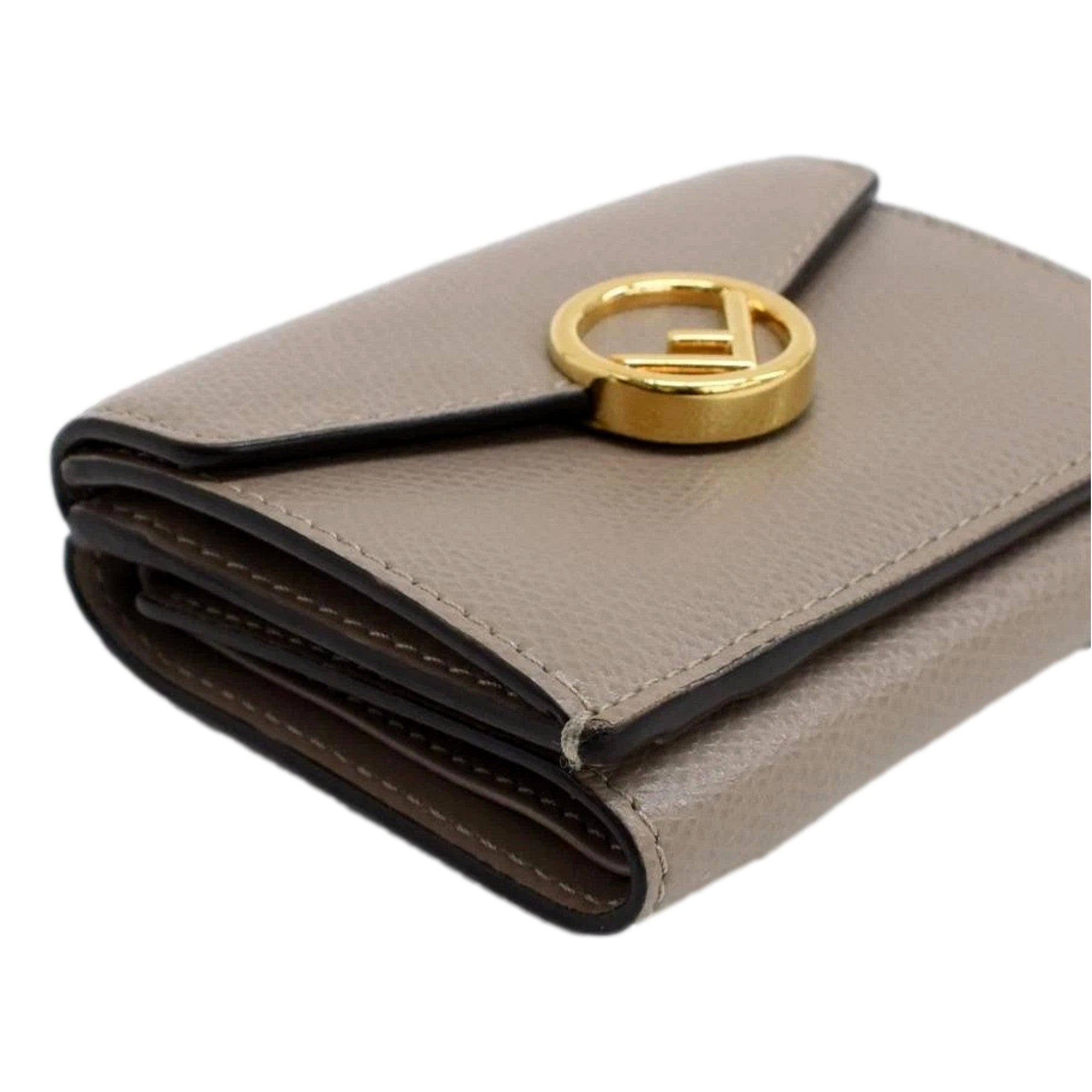 Fendi F Wallet: Luxury Gray Leather Trifold for Timeless Elegance -   Shop Bags LLC