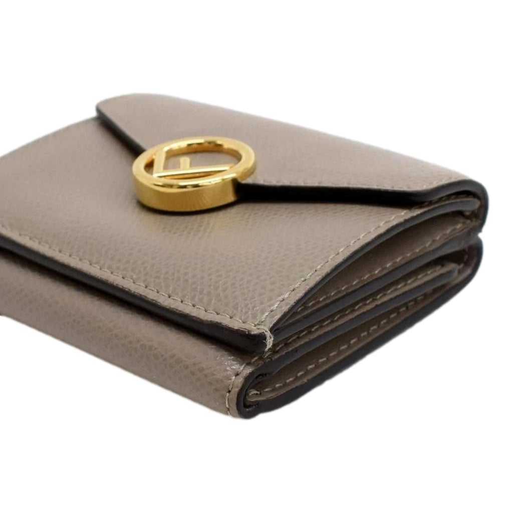 Fendi F Wallet: Luxury Gray Leather Trifold for Timeless Elegance -   Shop Bags LLC