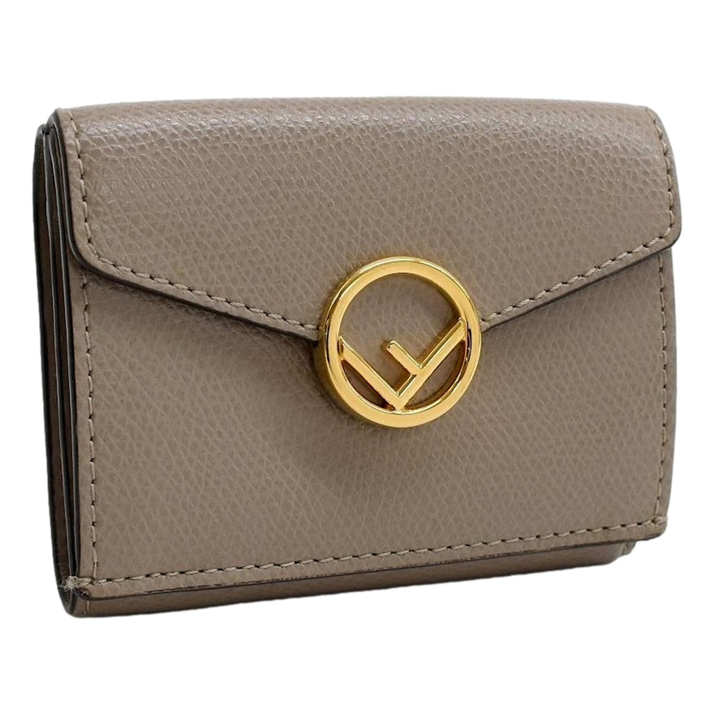 Fendi F Wallet: Luxury Gray Leather Trifold for Timeless Elegance -   Shop Bags LLC