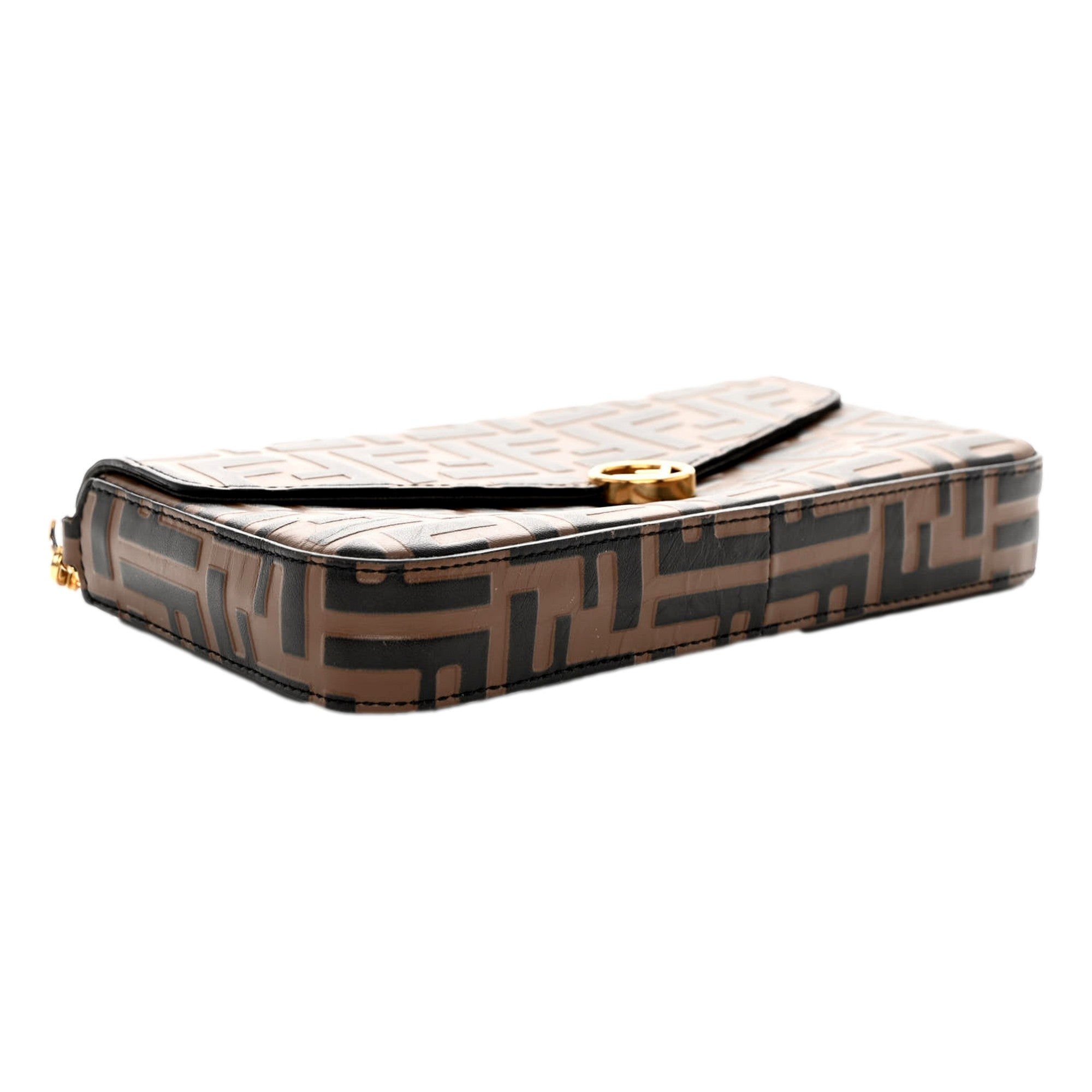 Fendi F is Fendi Brown Zucca Embossed Leather Envelope Wallet on -   Shop Bags LLC