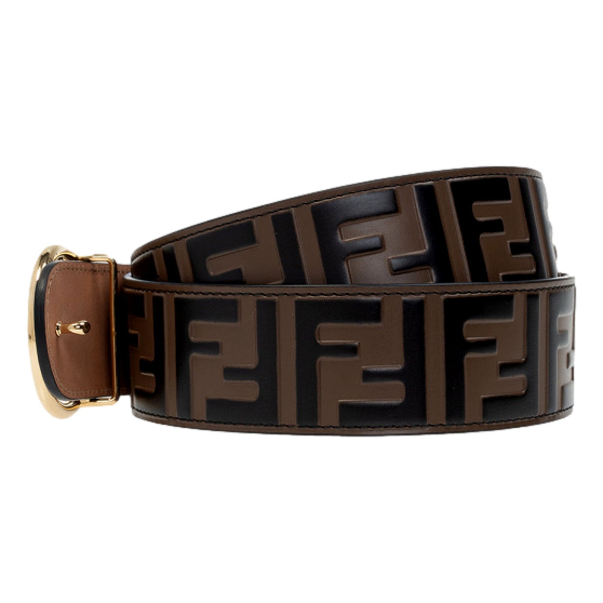 Fendi F is Fendi FF Calfskin Brown Zucca Leather Belt 70 -   Shop Bags LLC 