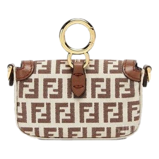 Fendi FF Canvas Nano Baguette - Iconic Elegance in Mini Format