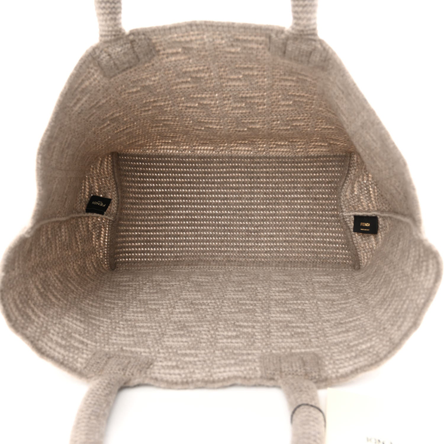 Fendi FF Large Shopper Tote - Luxurious Cashmere Wool in Gray -   Shop Bags 