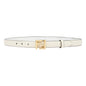 Fendi FF Logo Gold Tone Buckle White Leather Skinny Belt 80 - Chic -   Shop Bags LLC 