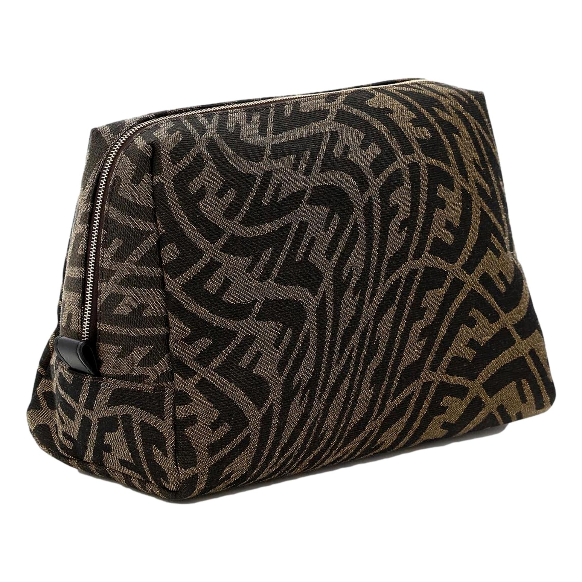 Fendi FF Vertigo Beauty Pouch - Stylish Travel Clutch Bag -  