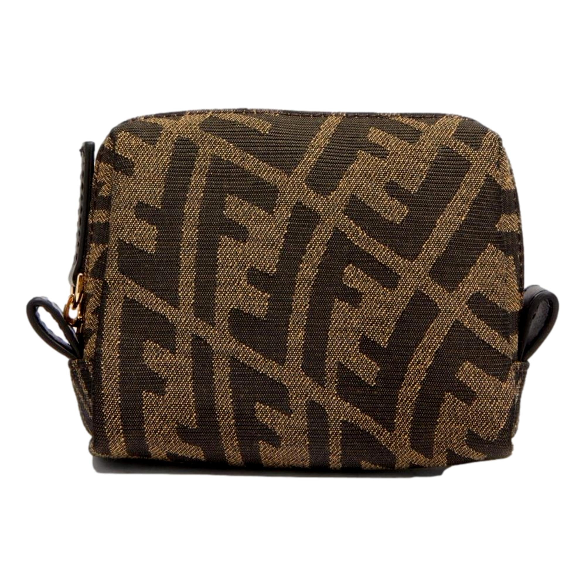 Fendi FF Vertigo Beauty Pouch - Stylish Travel Clutch Bag -  