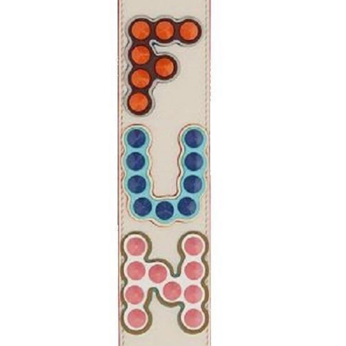 Fendi "FUN" Studded Leather Strap - Add Flair to Your Bag -   Shop Bags LLC