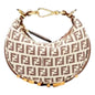 Fendi Fendigraphy Nano Hobo Brown White - Luxury Mini Clutch Bag -   Shop Bags LLC 
