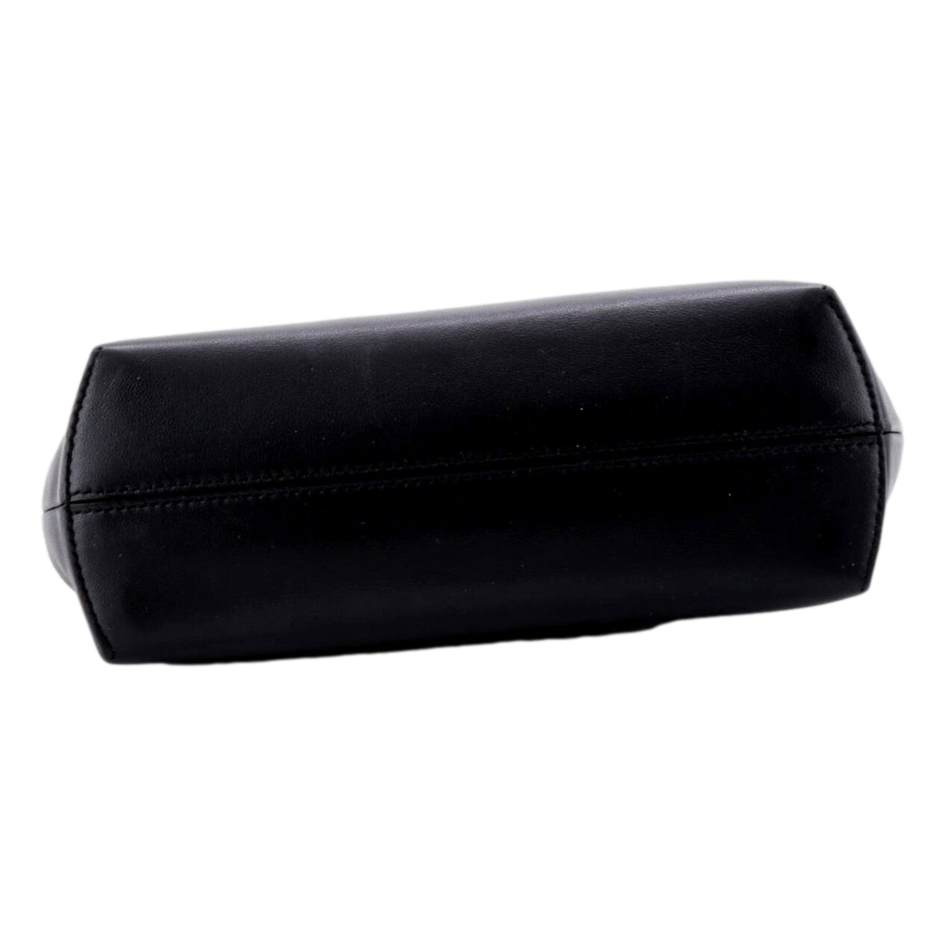 Fendi First Midi Nappa Leather Clutch Crossbody Bag Nero Black Gold FF Logo -   Shop Bags LLC 