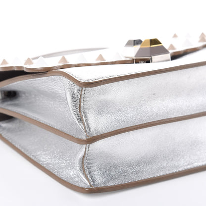 Fendi Kan I Metallic Silver Bag - Scalloped, Studded & Stylish -   Shop Bags LLC