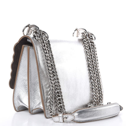 Fendi Kan I Metallic Silver Bag - Scalloped, Studded & Stylish -   Shop Bags LLC