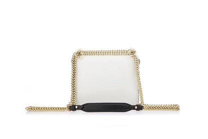 Fendi Kan I White Leather Bag - Elegance with Floral Flair -   Shop Bags LLC
