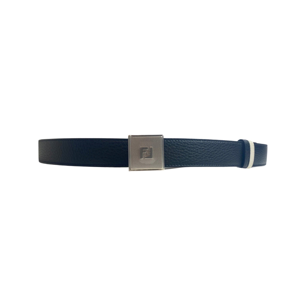 Fendi Men's Reversible Belt - Black & White Leather Elegance -  