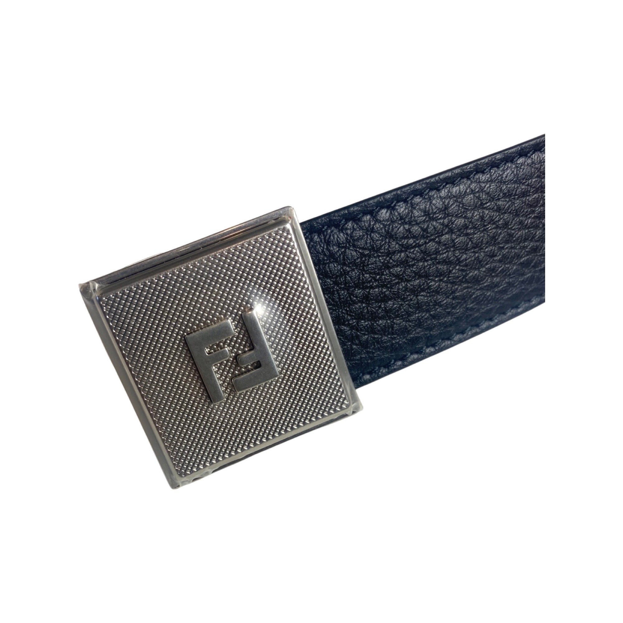 Fendi Men's Reversible Belt - Black & White Leather Elegance -  