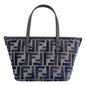 Fendi Mini Roll FF Tote: Italian Craftsmanship in Blue-Gray Chenille -   Shop Bags LLC
