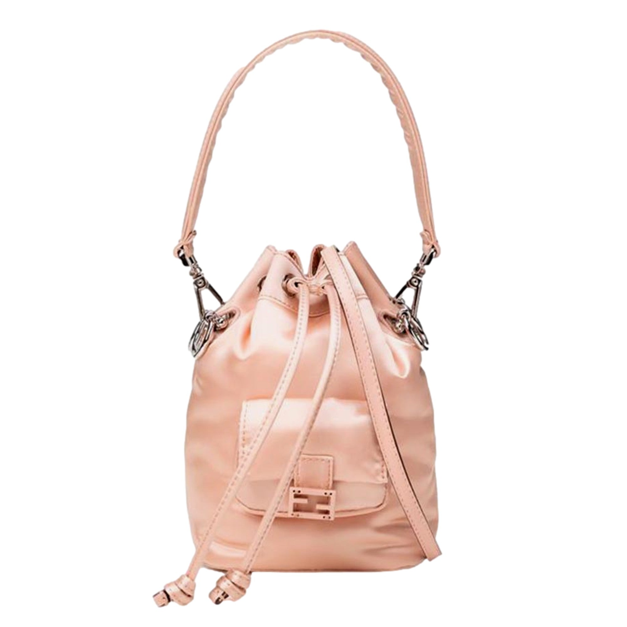 Fendi Mon Tresor Mini Bucket Bag: Chic Baby Pink Crossbody Elegance -   Shop Bags 