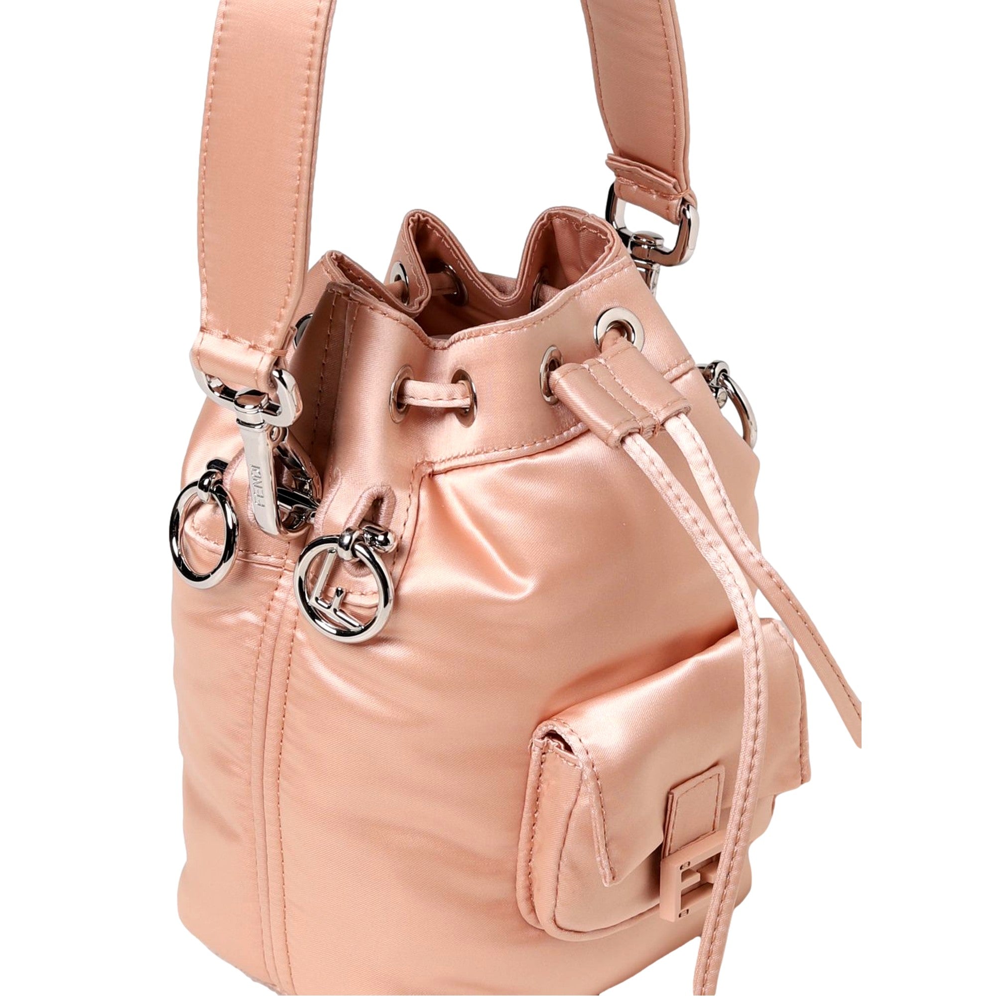 Fendi Mon Tresor Mini Bucket Bag: Chic Baby Pink Crossbody Elegance -   Shop Bags 
