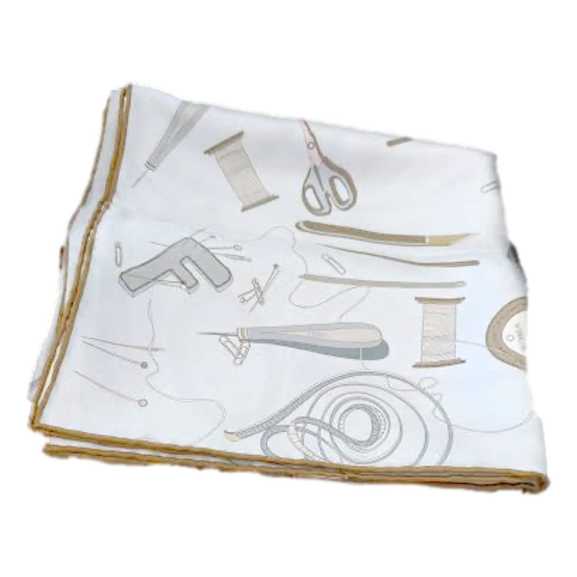 Fendi Multi-Color Graphic Print Silk Scarf Light Blue -   Shop Bags LLC 