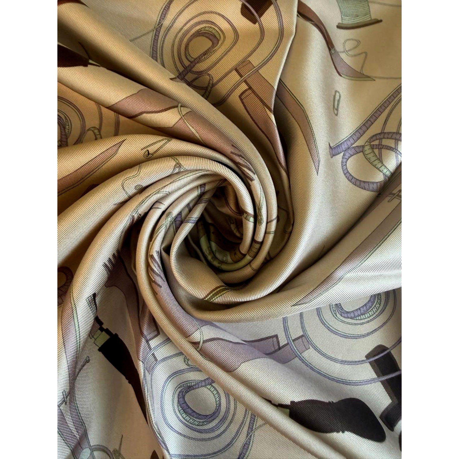 Fendi Multi-Color Graphic Print Silk Scarf Malva Multicolor -   Shop Bags LLC 
