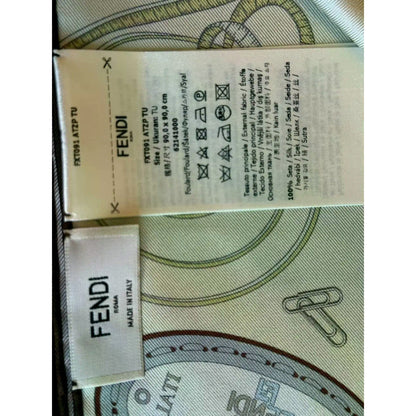 Fendi Multi-Color Graphic Print Silk Scarf Malva Multicolor -   Shop Bags LLC 