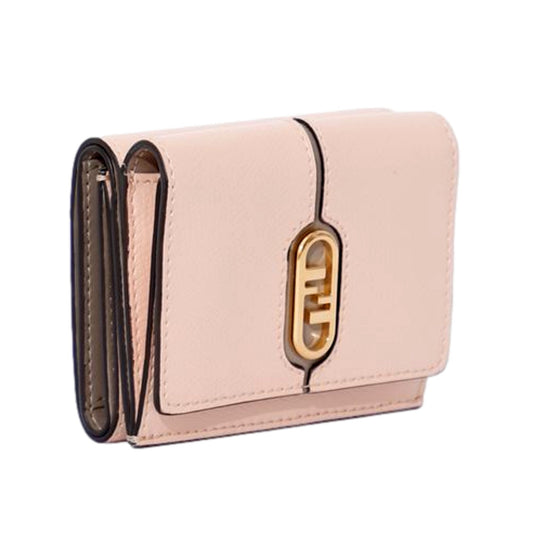 Fendi O'Lock Micro Trifold Wallet: Luxury Pink & Gray Leather -   Shop Bags