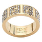 Fendi Ring: Elegant Gold Ring with Crystals | Shop Now -   Shop Bags LLC 