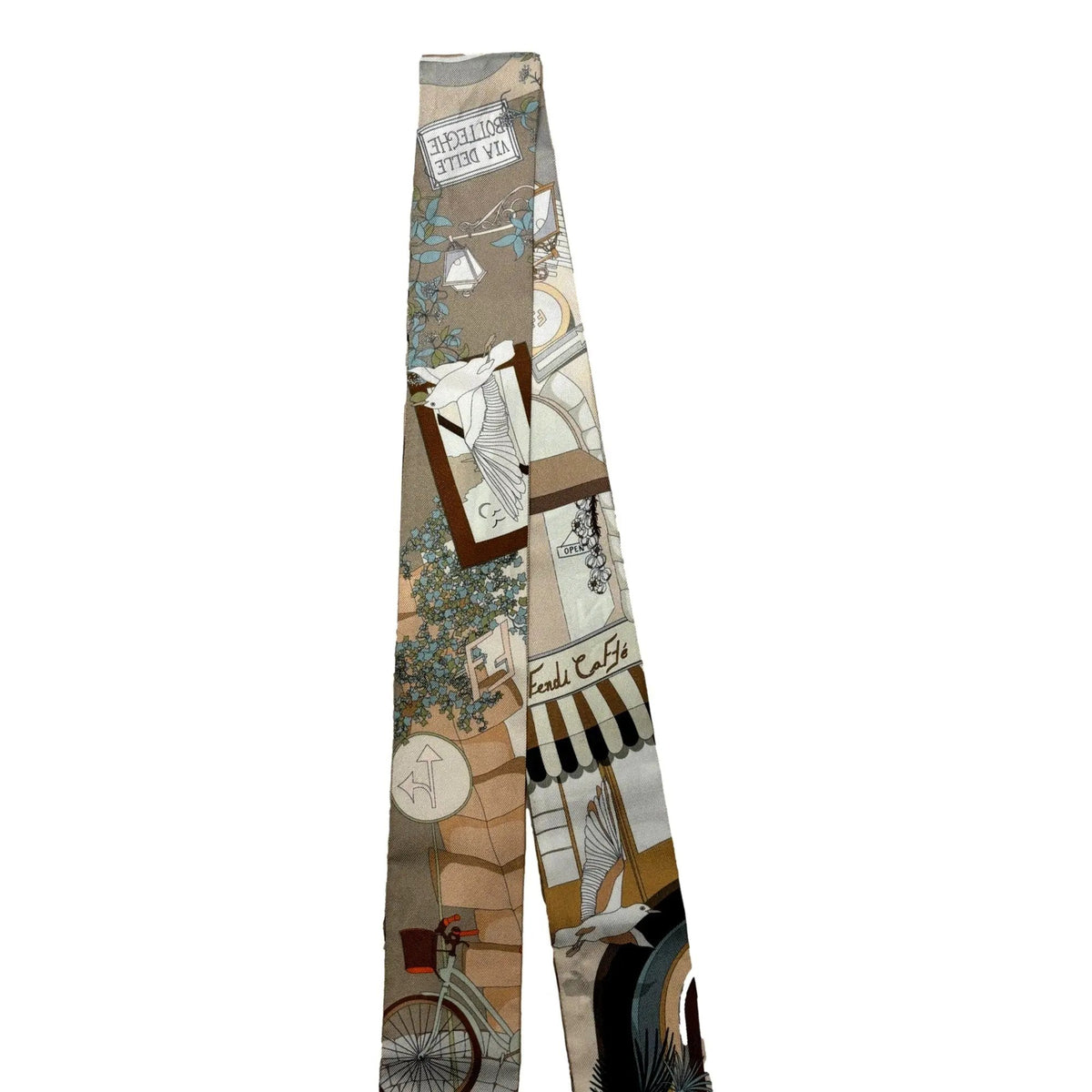 Fendi Roma Boutique Print Silk Wrappy Scarf - Elevate Your