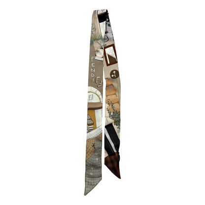 Fendi Roma Boutique Print Silk Wrappy Scarf - Elevate Your