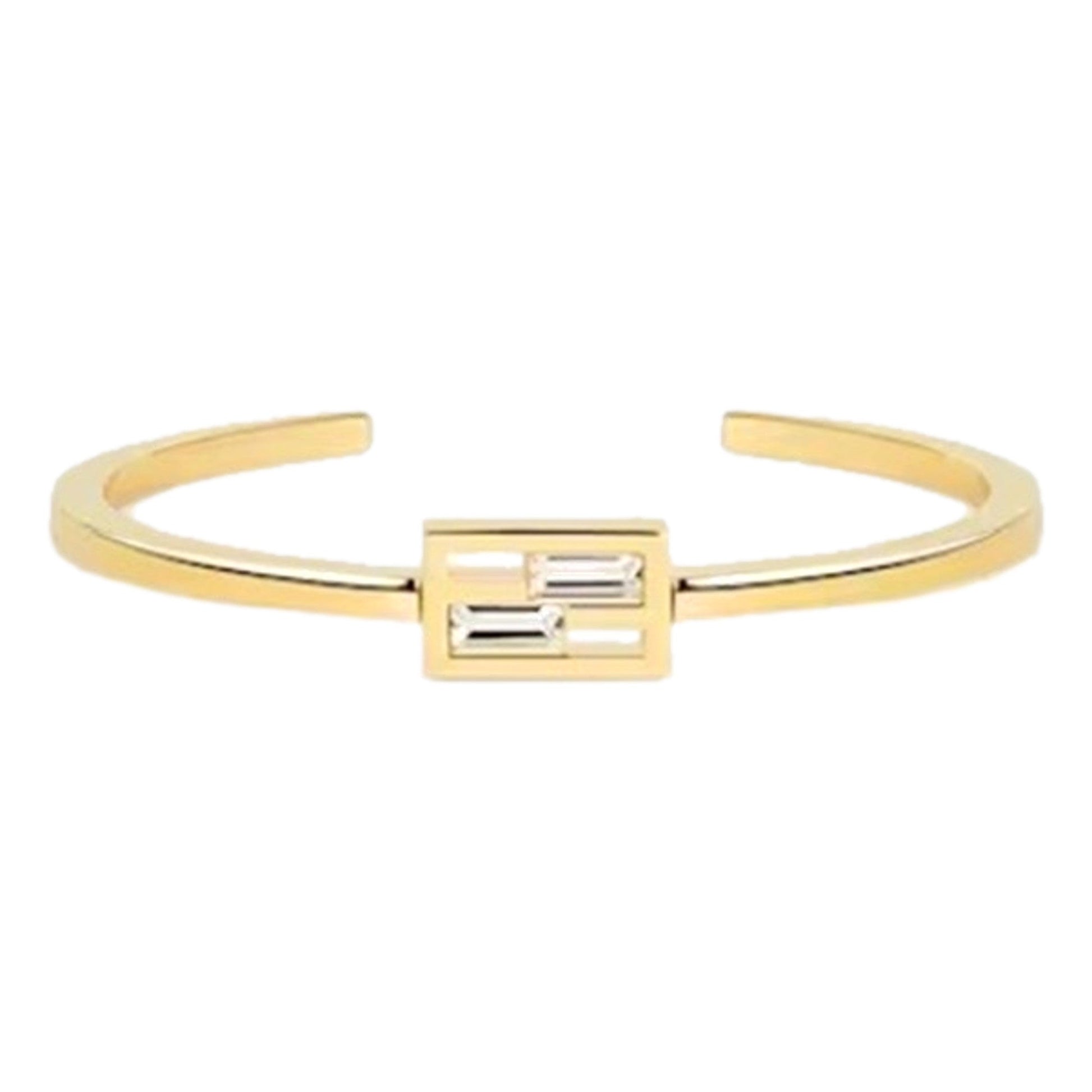 Fendi Women's Bracelet: Elegant Crystal Gold Cuff | Baguette Style -   Shop Bags LLC 